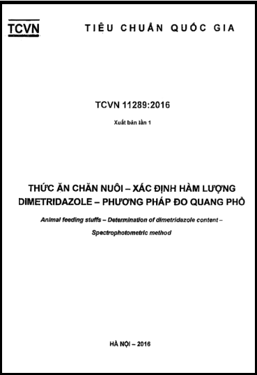 TCVN 11289-2016 - Thức Ăn Chăn Nuôi - Xác Định Hàm Lượng Dimetridazole - Phương Pháp Đo Quang Phổ