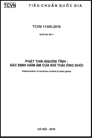TCVN 11305-2016 - Phát Thải Nguồn Tĩnh - Xác Định Hàm Ẩm Của Khí Thải Ống Khói