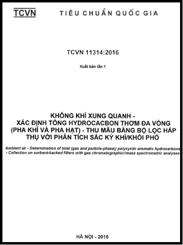 TCVN 11314-2016 - Không Khí Xung Quanh - Xác Định Tổng Hydrocacbon Thơm Đa Vòng (Pha Khí Và Pha Hạt)