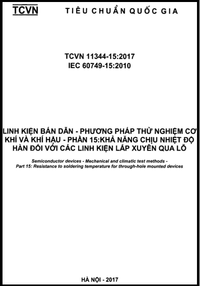 TCVN 11344-15-2017 - Linh Kiện Bán Dẫn - Phương Pháp Thử Nghiệm Cơ Khí Và Khí Hậu