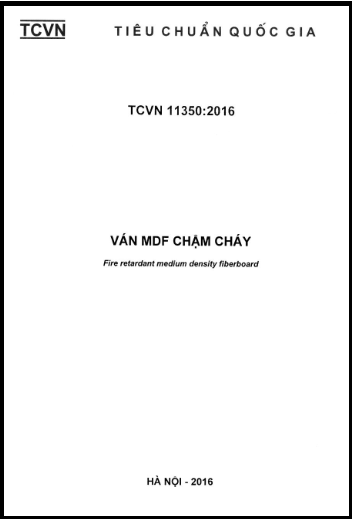TCVN 11350-2016 - Ván MDF Chậm Cháy