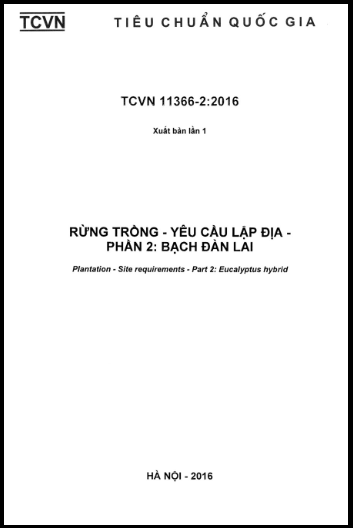 TCVN 11366-2-2016 - Rừng Trồng - Yêu Cầu Lập Địa - Phần 2 Bạch Đàn Lai