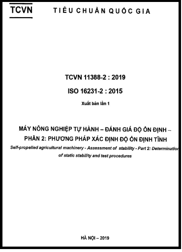 TCVN 11388-2-2019-ISO - Máy Nông Nghiệp Tự Hành - Đánh Giá Độ Ổn Định - Phần 2
