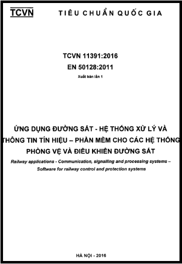 TCVN 11391-2016 - Ứng Dụng Đường Sắt - Hệ Thống Xử Lý Và Thông Tin Tín Hiệu