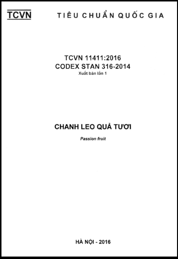TCVN 11411-2016 - Chanh Leo Quả Tươi