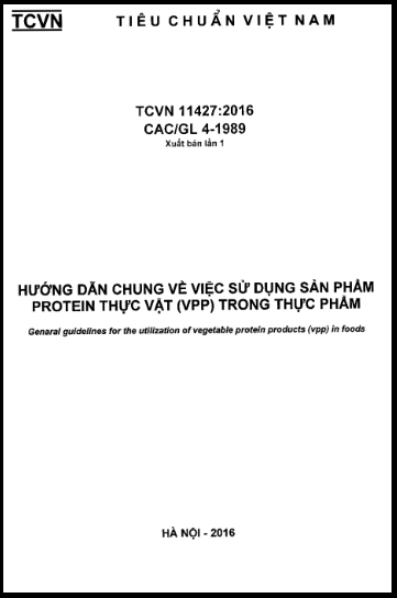 TCVN 11427-2016 - Hướng Dẫn Chung Về Việc Sử Dụng Sản Phẩm Protein Thực Vật (VPP) Trong Thực Phẩm