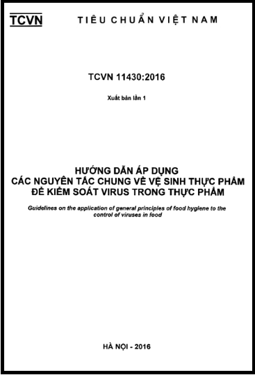 TCVN 11430-2016 - Hướng Dẫn Áp Dụng Các Nguyên Tắc Chung Về Vệ Sinh Thực Phẩm Để Kiểm Soát Virus