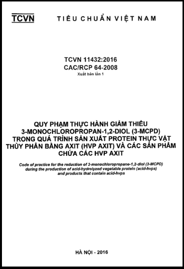 TCVN 11432-2016 - Quy Phạm Thực Hành Giảm Thiểu 3-Monochloropropan-1,2-Diol (3-MCPD)