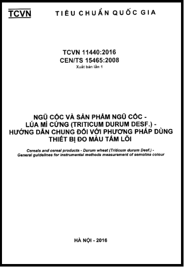 TCVN 11440-2016 - Ngũ Cốc Và Sản Phẩm Ngũ Cốc - Lúa Mì Cứng (Triticum Durum Desf.)