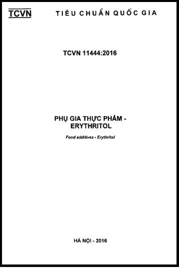 TCVN 11444-2016 - Phụ Gia Thực Phẩm - Erythritol