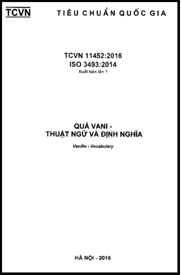 TCVN 11452-2016-ISO - Quả Vani - Thuật Ngữ Và Định Nghĩa