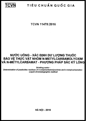 TCVN 11478-2016 - Nước Uống - Xác Định Dư Lượng Thuốc Bảo Vệ Thực Vật Nhóm N-Metylcarbamolyoxim