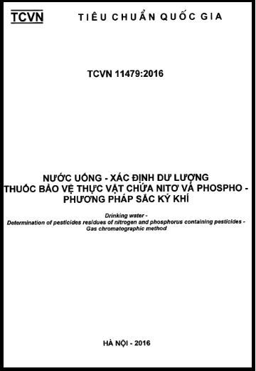 TCVN 11479-2016 - Nước Uống - Xác Định Dư Lượng Thuốc Bảo Vệ Thực Vật Chứa Nitơ Và Phospho