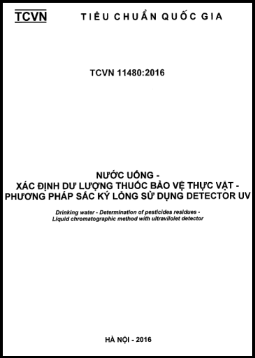 TCVN 11480-2016 - Nước Uống - Xác Định Dư Lượng Thuốc Bảo Vệ Thực Vật - Phương Pháp Sắc Ký Lỏng