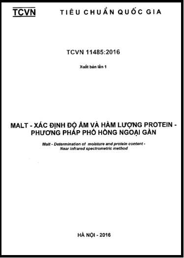 TCVN 11485-2016 - Malt - Xác Định Độ Ẩm Và Hàm Lượng Protein - Phương Pháp Phổ Hồng Ngoại