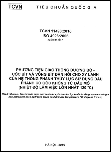 TCVN 11498-2016-ISO - Phương Tiện Giao Thông Đường Bộ - Cốc Bít Và Vòng Bít Đàn Hồi Cho Xy Lanh