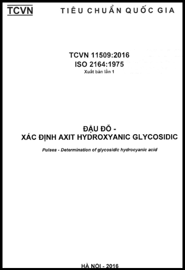 TCVN 11509-2016-ISO - Đậu Đỗ - Xác Định Axit Hydroxyanic Glycosidic