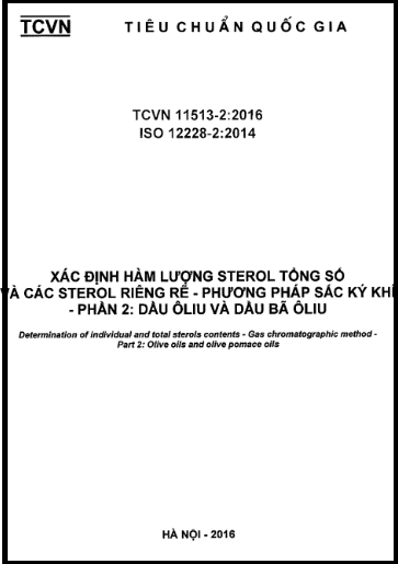 TCVN 11513-2-2016-ISO - Xác Định Hàm Lượng Sterol Tổng Số Và Các Sterol Riêng Rẽ