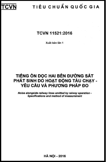TCVN 11521-2016 - Tiếng Ồn Dọc Hai Bên Đường Sắt Phát Sinh Do Hoạt Động Tàu Chạy