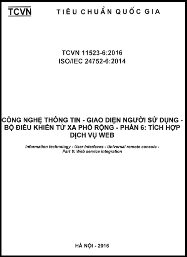 TCVN 11523-6-2016-ISO - Công Nghệ Thông Tin - Giao Diện Người Sử Dụng - Bộ Điều Khiển Từ Xa