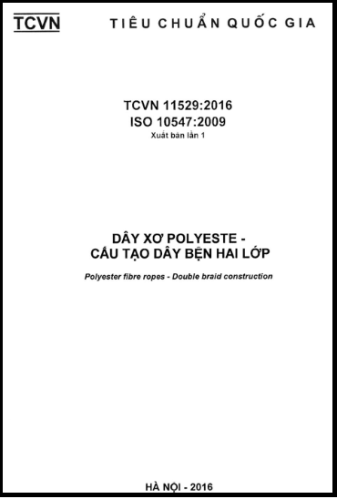 TCVN 11529-2016-ISO - Dây Xơ Polyeste - Cấu Tạo Dây Bện Hai Lớp