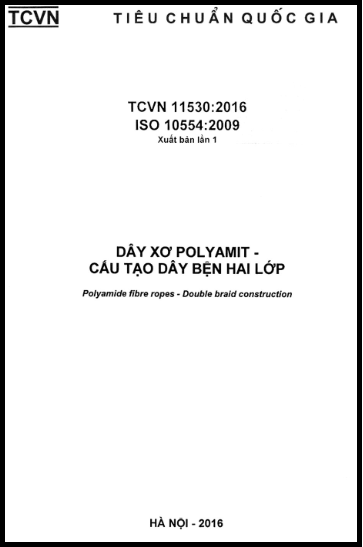 TCVN 11530-2016-ISO - Dây Xơ Polyamit - Cấu Tạo Dây Bện Hai Lớp