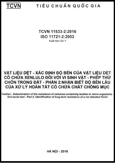 TCVN 11533-2-2016-ISO - Vật Liệu Dệt - Xác Định Độ Bền Của Vật Liệu Dệt Có Chứa Xenlulo