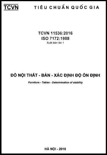 TCVN 11536-2016-ISO - Đồ Nội Thất - Bàn - Xác Định Độ Ổn Định