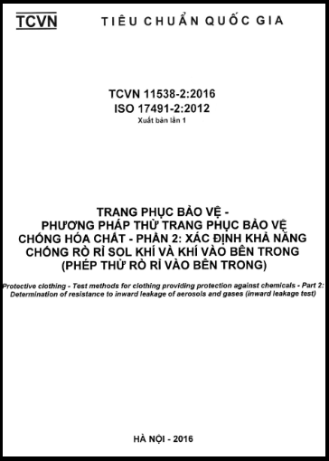 TCVN 11538-2-2016-ISO - Trang Phục Bảo Vệ - Phương Pháp Thử Trang Phục Bảo Vệ Chống Hóa Chất