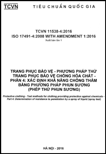 TCVN 11538-4-2016-ISO - Trang Phục Bảo Vệ - Phương Pháp Thử Trang Phục Bảo Vệ Chống Hóa Chất