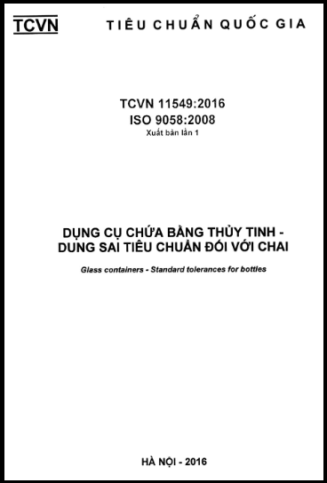TCVN 11549-2016-ISO - Dụng Cụ Chứa Bằng Thủy Tinh - Dung Sai Tiêu Chuẩn Đối Với Chai