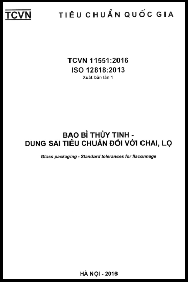 TCVN 11551-2016-ISO - Bao Bì Thủy Tinh - Dung Sai Tiêu Chuẩn Đối Với Chai, Lọ