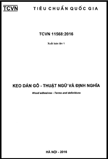 TCVN 11568-2016 - Keo Dán Gỗ - Thuật Ngữ Và Định Nghĩa