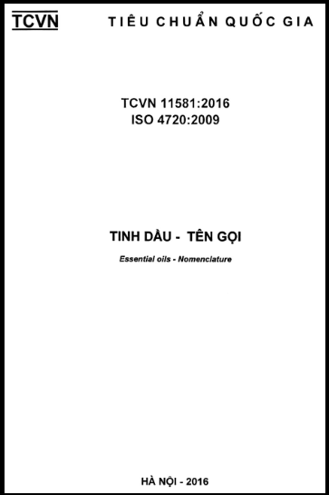TCVN 11581-2016-ISO - Tinh Dầu - Tên Gọi