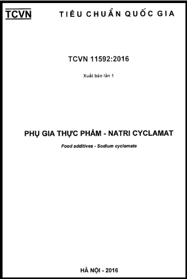 TCVN 11592-2016 - Phụ Gia Thực Phẩm - Natri Cyclamat