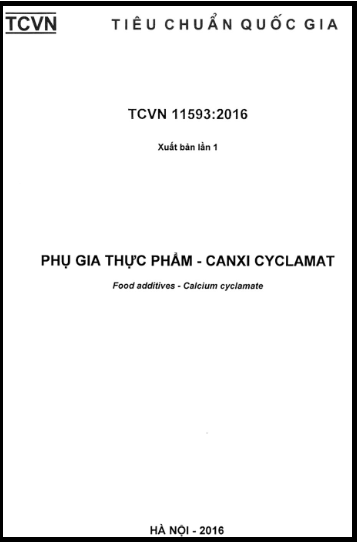 TCVN 11593-2016 - Phụ Gia Thực Phẩm - Canxi Cyclamat