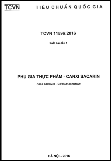 TCVN 11596-2016 - Phụ Gia Thực Phẩm - Canxi Sacarin