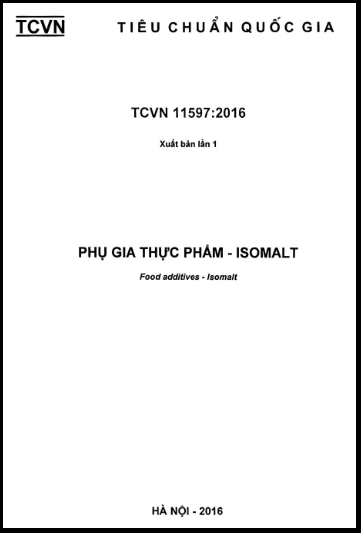 TCVN 11597-2016 - Phụ Gia Thực Phẩm - Isomalt