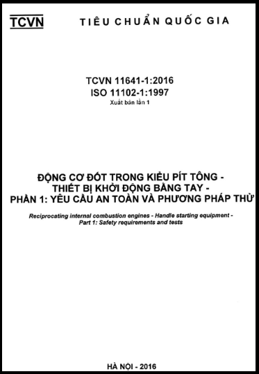 TCVN 11641-1-2016-ISO - Động Cơ Đốt Trong Kiểu Pít Tông - Thiết Bị Khởi Động Bằng Tay - Phần 1