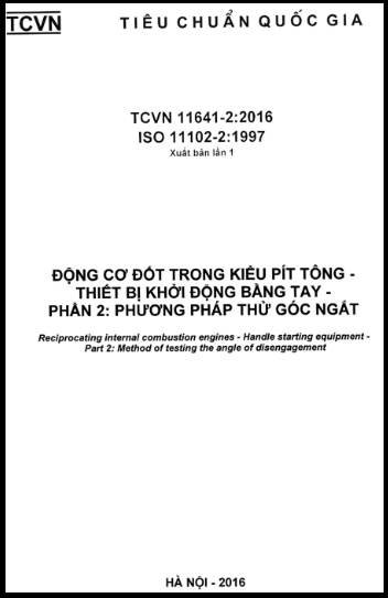 TCVN 11641-2-2016-ISO - Động Cơ Đốt Trong Kiểu Pít Tông - Thiết Bị Khởi Động Bằng Tay - Phần 2
