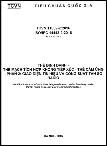 TCVN 11689-2-2016-ISO - Thẻ Định Danh - Thẻ Mạch Tích Hợp Không Tiếp Xúc - Thẻ Cảm Ứng - Phần 2