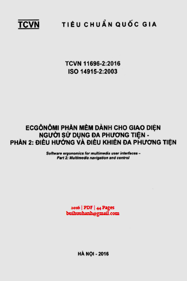TCVN 11696-2-2016-ISO - Ecgônômi Phần Mềm Dành Cho Giao Diện Người Sử Dụng Đa Phương Tiện - Phần 2