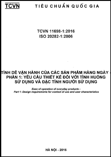 TCVN 11698-1-2016-ISO - Tính Khả Dụng Của Các Sản Phẩm Tiêu Dùng Và Các Sản Phẩm Sử Dụng Công Cộng