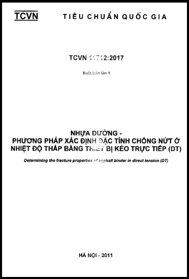 TCVN 11712-2017 - Nhựa Đường - Phương Pháp Xác Định Đặc Tính Chống Nứt Ở Nhiệt Độ Thấp