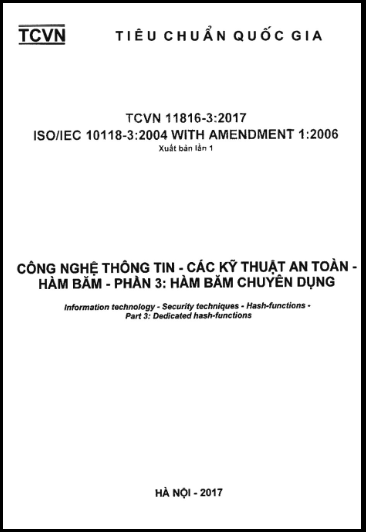 TCVN 11816-3-2017-ISO - Công Nghệ Thông Tin - Các Kỹ Thuật An Toàn - Hàm Băm - Phần 3