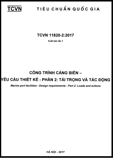 TCVN 11820-2-2017 - Công Trình Cảng Biển - Yêu Cầu Thiết Kế - Phần 2 Tải Trọng Và Tác Động