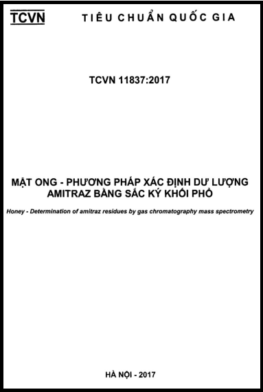 TCVN 11837-2017 - Mật Ong - Phương Pháp Xác Định Dư Lượng Amitraz