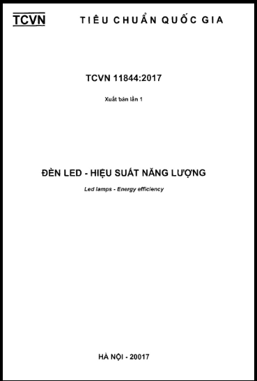 TCVN 11844-2017 - Đèn LED - Hiệu Suất Năng Lượng