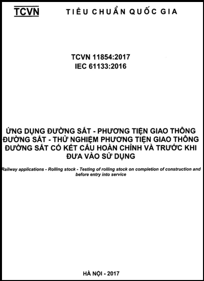 TCVN 11854-2017 - Ứng Dụng Đường Sắt - Phương Tiện Giao Thông Đường Sắt