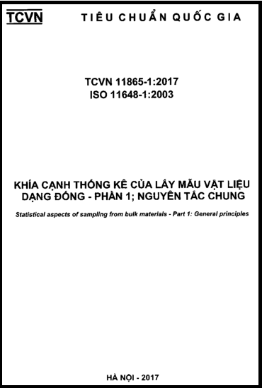 TCVN 11865-1-2017-ISO - Khía Cạnh Thống Kê Của Lấy Mẫu Vật Liệu Dạng Đống - Phần 1 Nguyên Tắc Chung